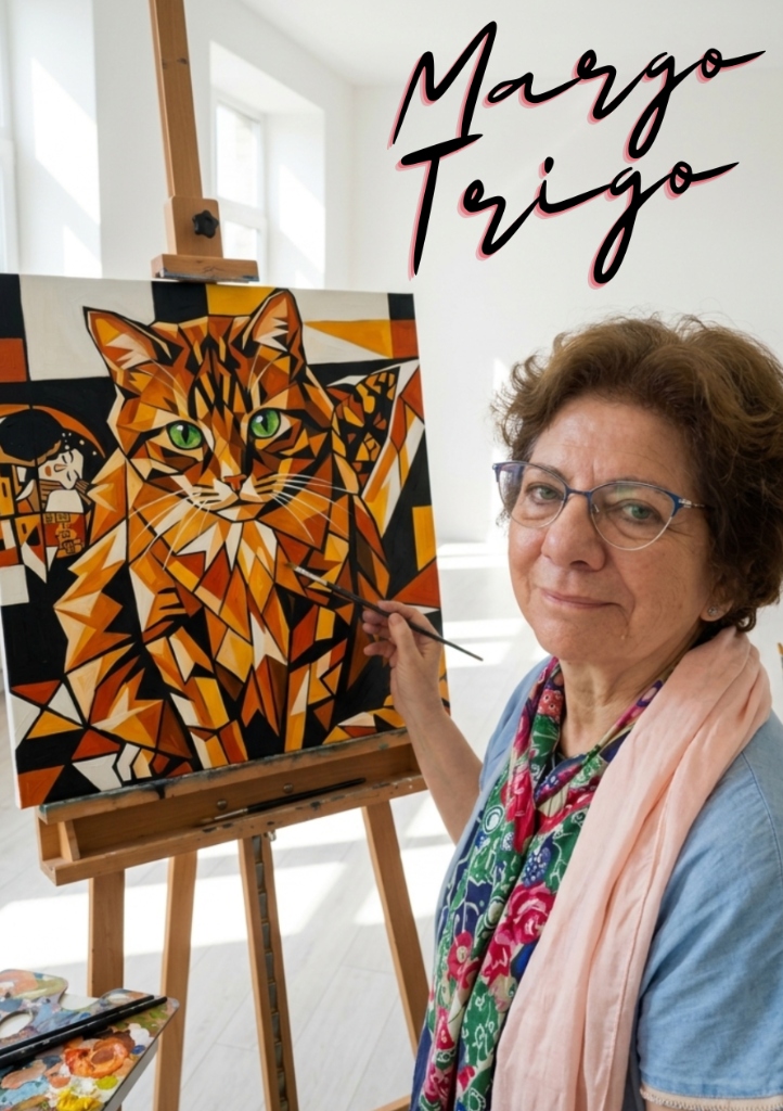 Portret inspirowany pop-artem - Margo Trigo